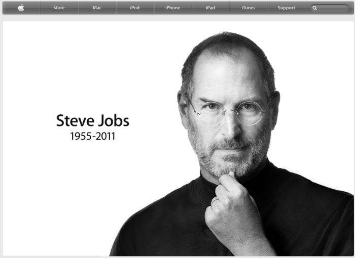 Screenshot of Apple.com (October 6, 2011, 2 a.m. CEST)